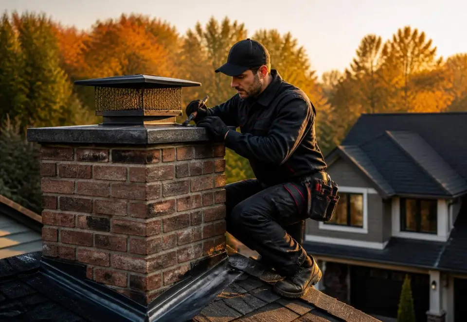 A clean fireplace and chimney system