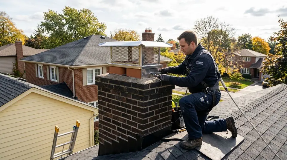 Chimney Cap Installation service for a chimney system