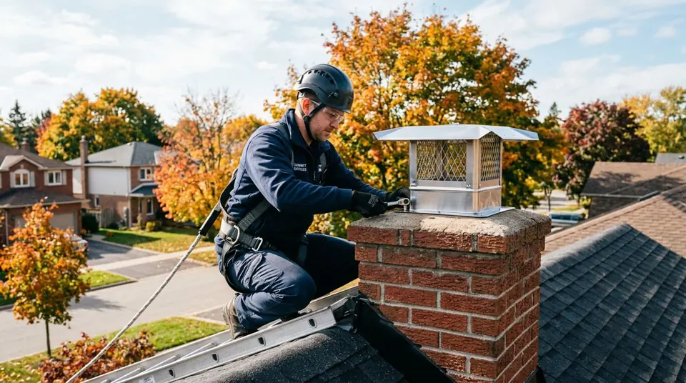 Caps, Covers & Guards service for a chimney system