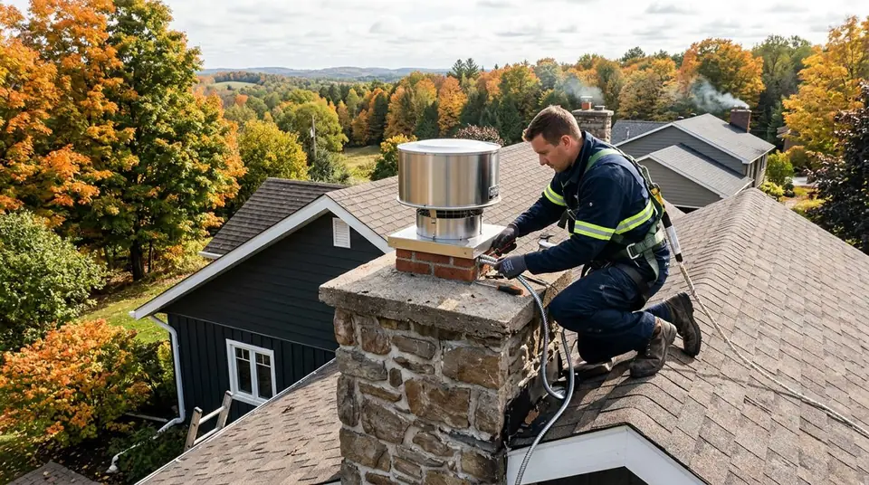 Chimney Draft Testing service for a chimney system