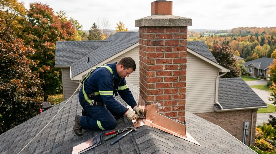 Chimney Flashing Repair service for a chimney system