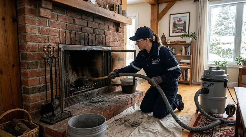 Chimney Sweeping & Cleaning service for a chimney system