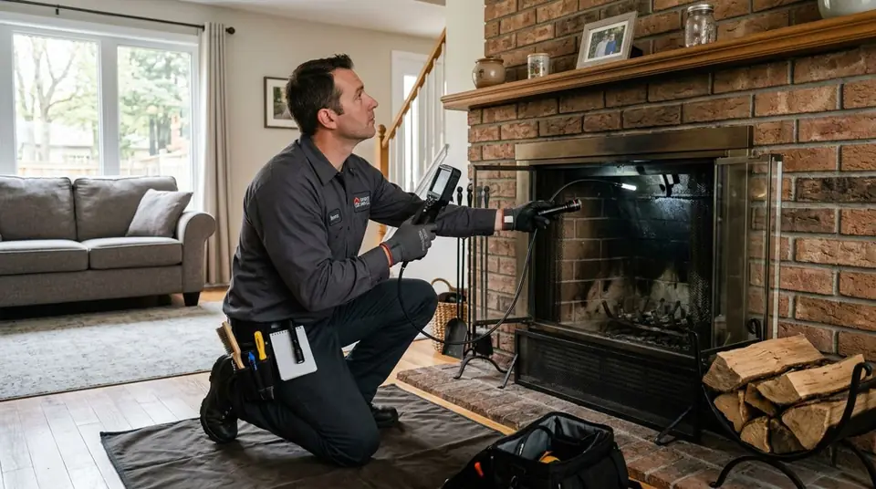 Fireplace Inspection service for a chimney system
