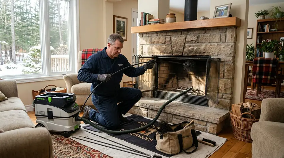 Fireplace Cleaning & Inspection service for a chimney system