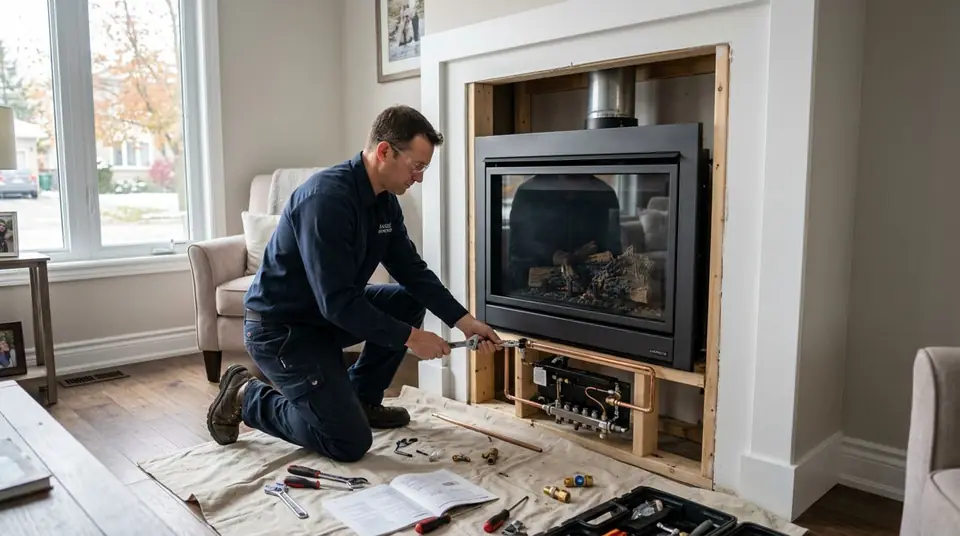 Gas Fireplace Inspection service for a chimney system