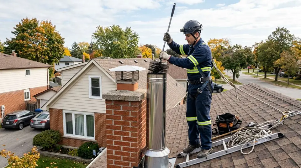 Commercial Chimney Cleaning service for a chimney system