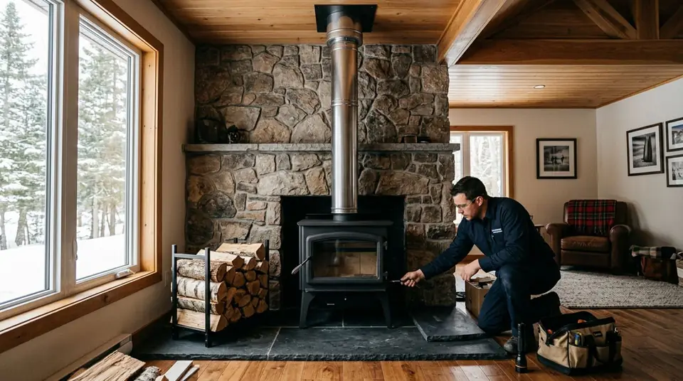 Outdoor Fireplace Cleaning service for a chimney system