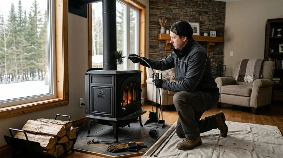 Wood Stove Inspection service for a chimney system