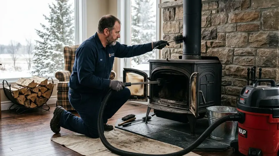 Wood Stove Cleaning service for a chimney system