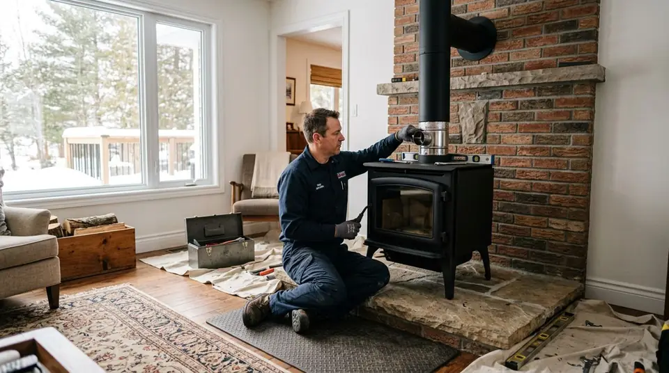 Wood Stove Installation service for a chimney system